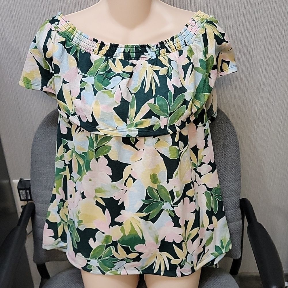 New Lauren Conrad Floral Blouse Size XXL